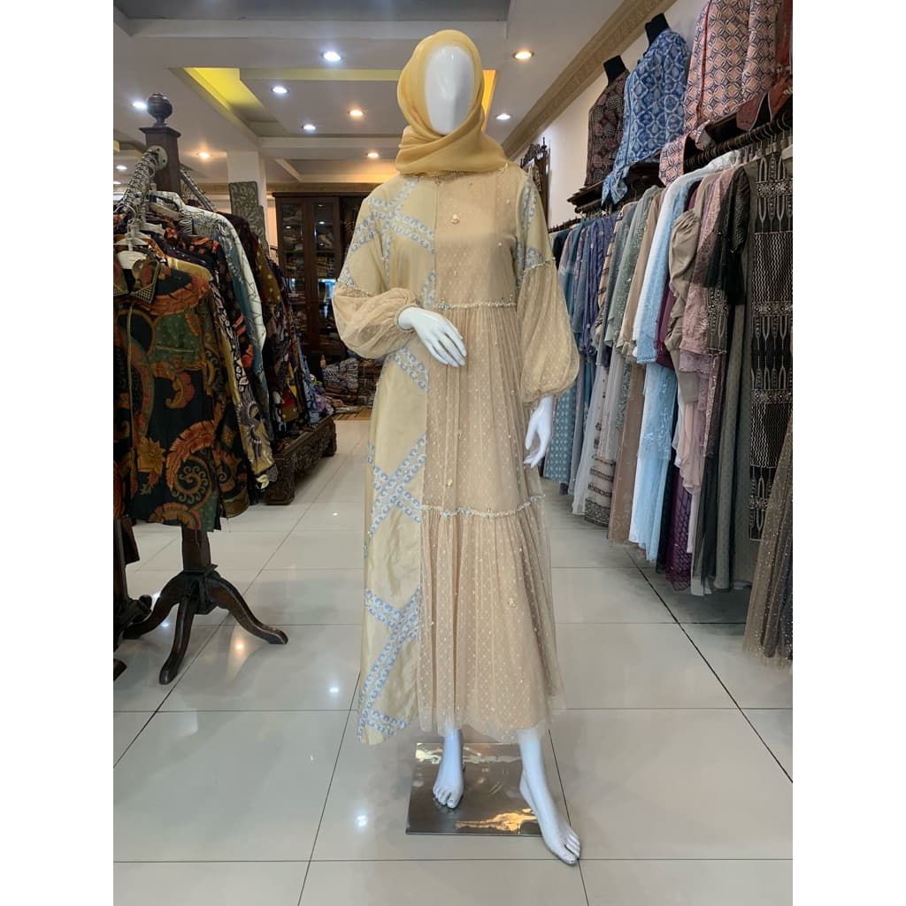 Qonita Batik Gaun Rusyila - Gaun Batik Soft Payet 7