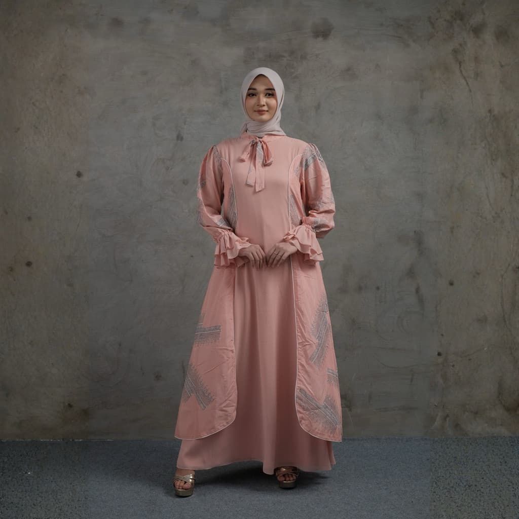Qonita Batik | Gaun Saquita MK Soft | Gaun Batik Premium 7