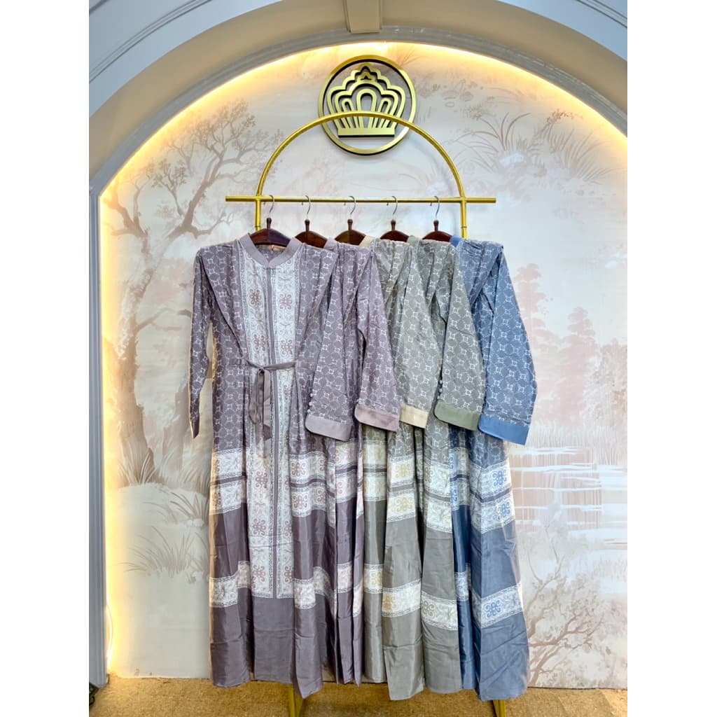 Qonita Batik Gaun Tanisha - Simple Elegant Dress Batik 6