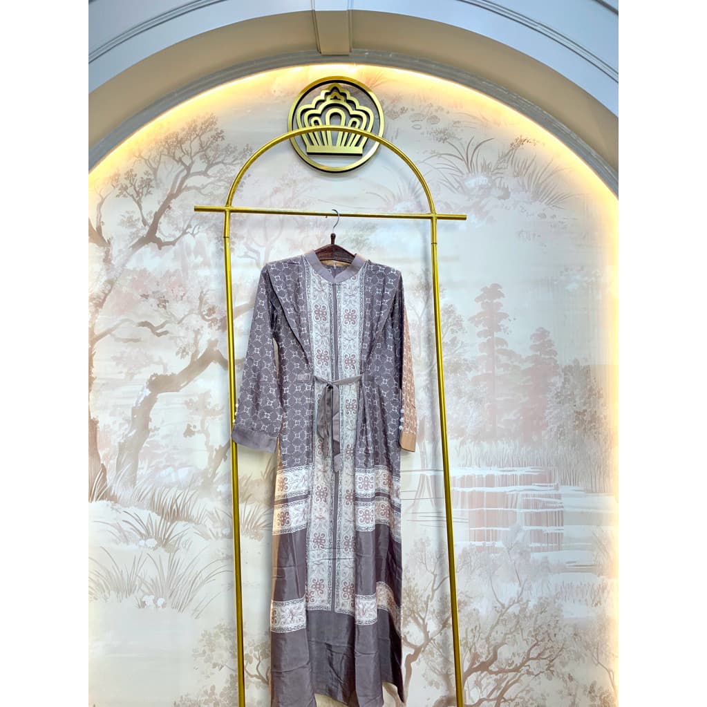 Qonita Batik Gaun Tanisha - Simple Elegant Dress Batik 7