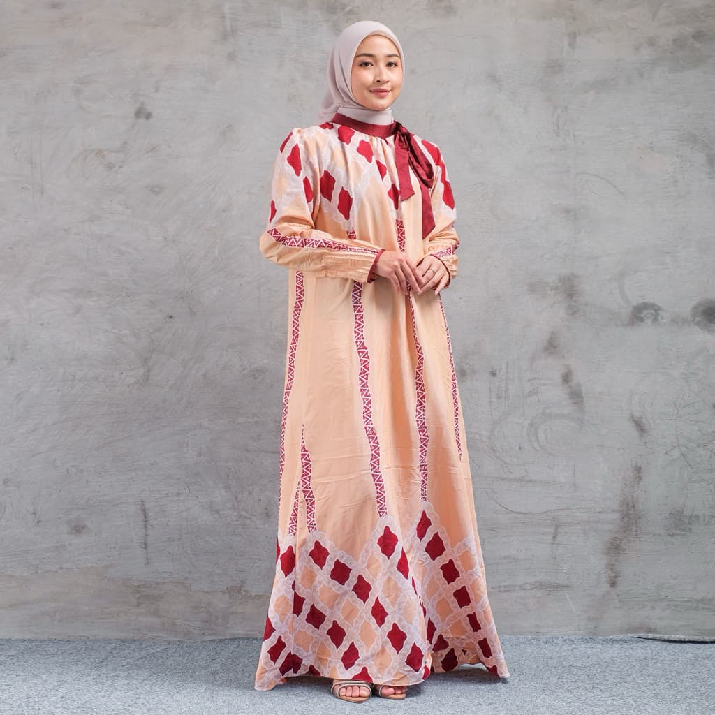 QONITA BATIK | GAUN THIANA | DRESS WANITA ATASAN WANITA | Model Terbaru Desain Elegan Gamis 2