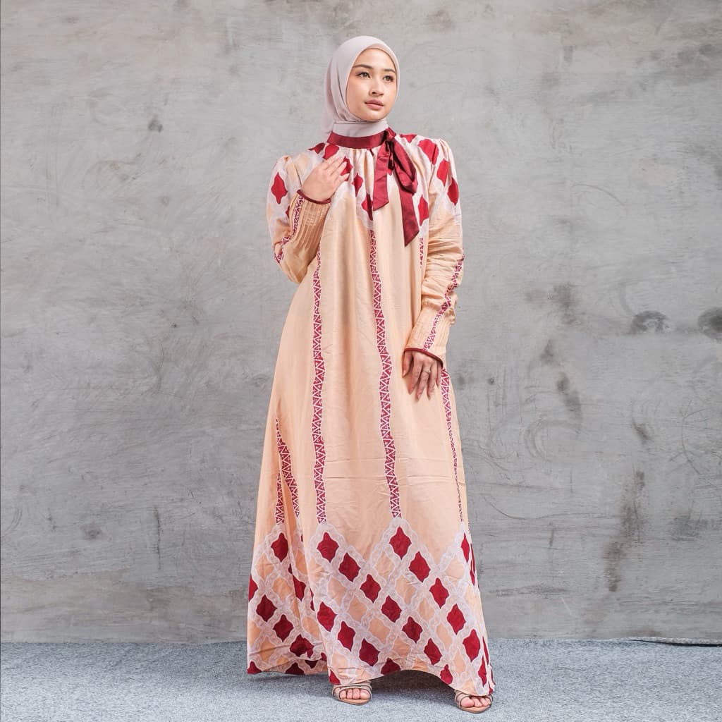 QONITA BATIK | GAUN THIANA | DRESS WANITA ATASAN WANITA | Model Terbaru Desain Elegan Gamis 3