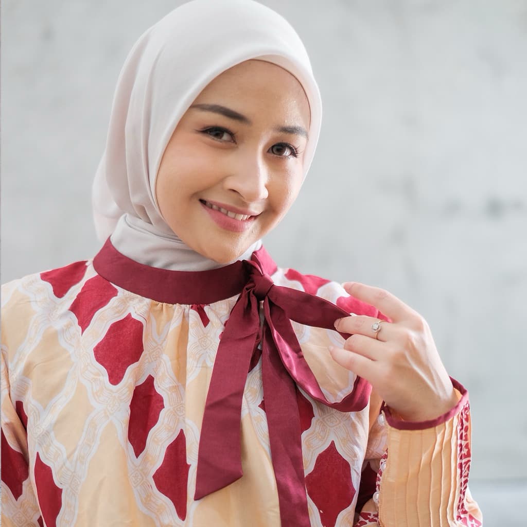 QONITA BATIK | GAUN THIANA | DRESS WANITA ATASAN WANITA | Model Terbaru Desain Elegan Gamis 4