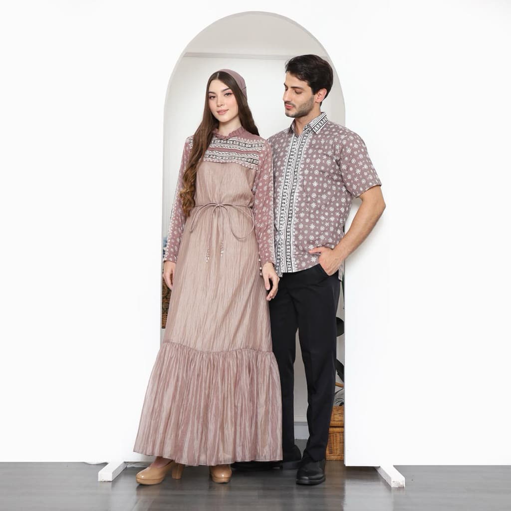 Qonita Batik Kiva Dress (only dress) - Kisah Kasih Series Exclusive Premium Dress Batik