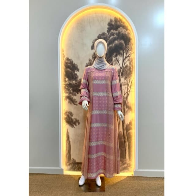 Qonita Batik | Ld. Emira | Dress Batik Berpayet | Dress Cantik | Dress Kondangan
