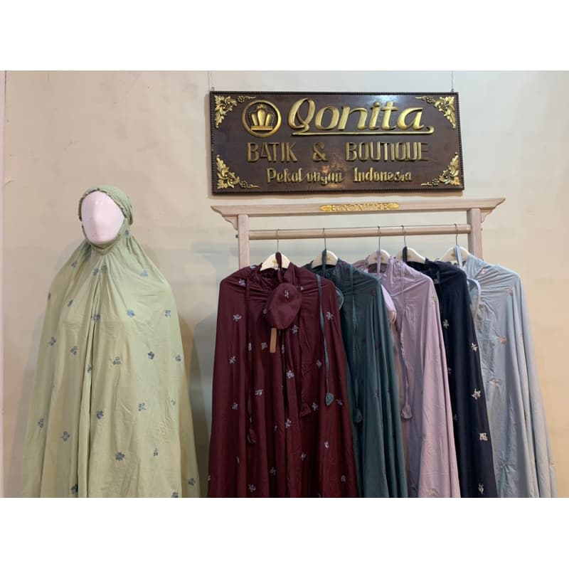 Qonita | Mukena Traveling Bordir DG LC | Mukena Traveling Premium | Mukena Bordir Premium 2