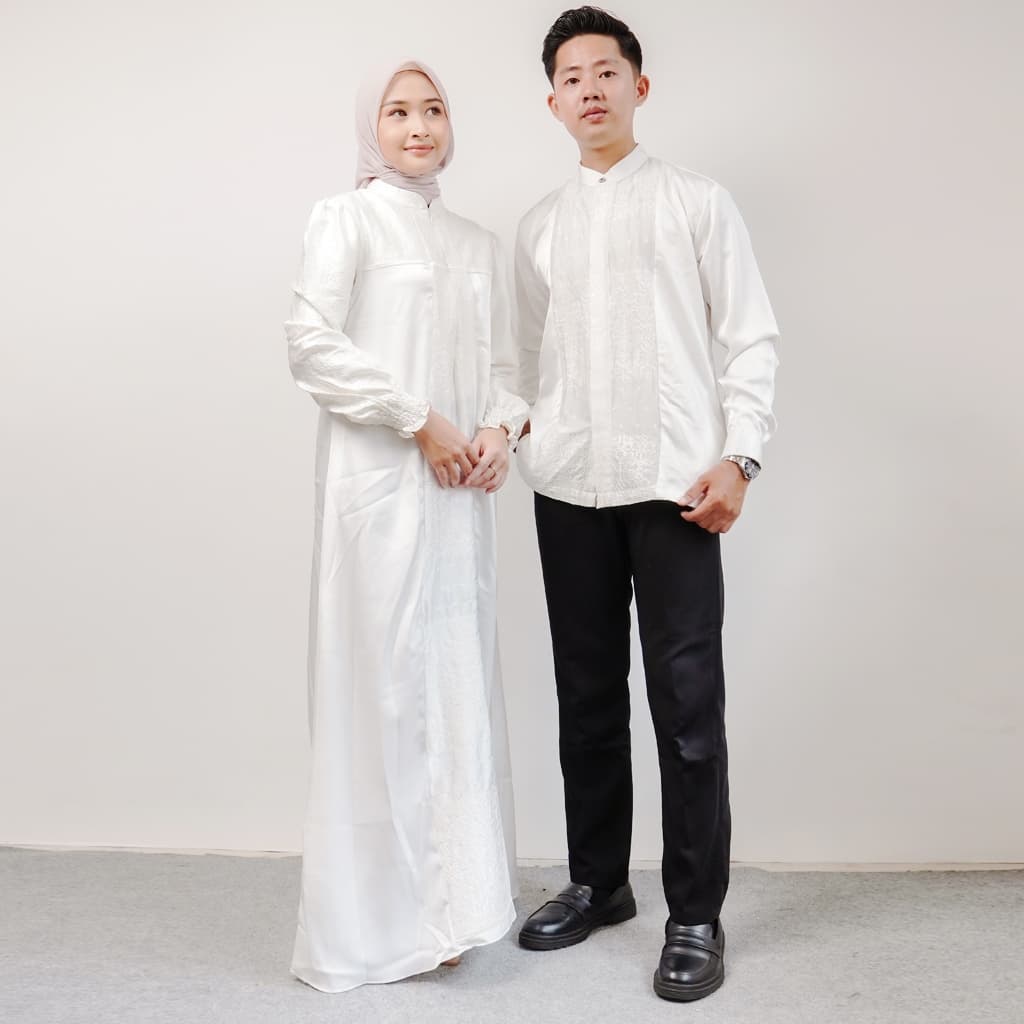 Set Couple Longdress Wanita Pria LD Alenza Qoni By Qonita 2