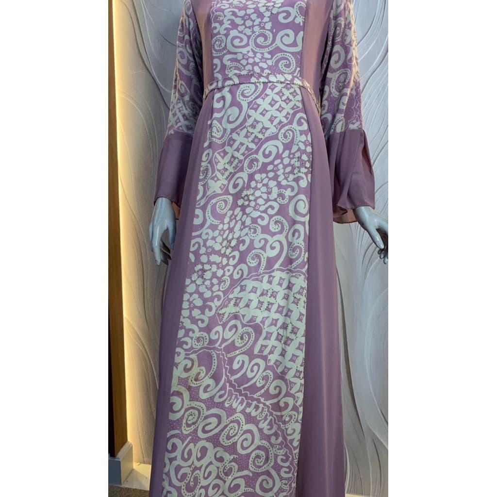 Sutra Dress A Line Berpayet Cerah | Dress Sutra Crep 6